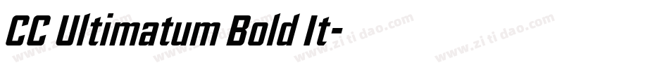 CC Ultimatum Bold It字体转换